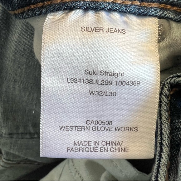 Silver Jeans Co Women's Suki Mid Rise Straight Jeans size 32 - Picture 6 of 6